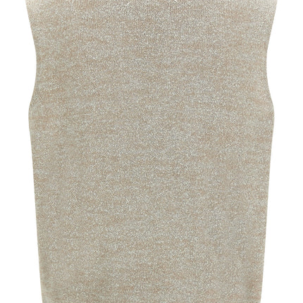 Maison Margiela Beige Cotton Sleeveles Sweater
