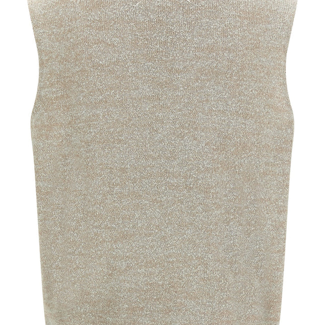 Maison Margiela Beige Cotton Sleeveles Sweater