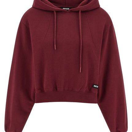 ROTATE BIRGER CHRISTENSEN Bordeaux Cotton Hoodie