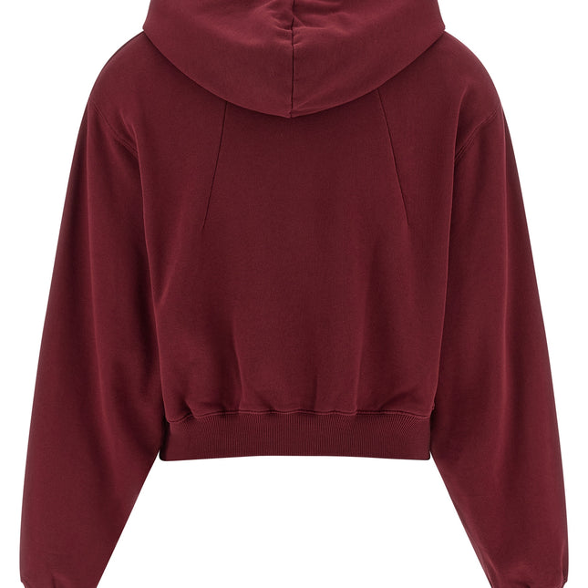 ROTATE BIRGER CHRISTENSEN Bordeaux Cotton Hoodie