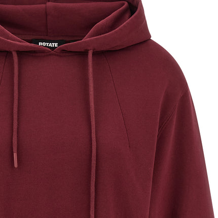 ROTATE BIRGER CHRISTENSEN Bordeaux Cotton Hoodie