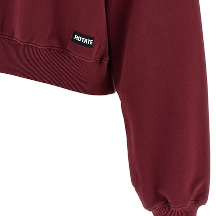 ROTATE BIRGER CHRISTENSEN Bordeaux Cotton Hoodie