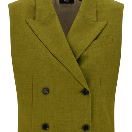 Theory Bicolor Polyester Sleeveless Jacket