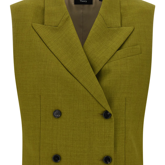 Theory Bicolor Polyester Sleeveless Jacket