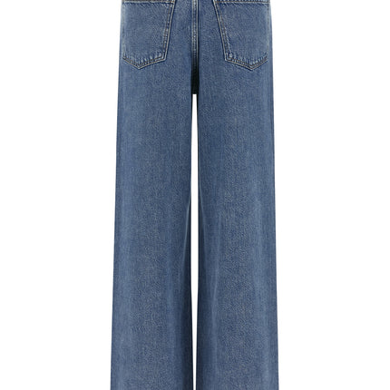 Theory Blue Cotton High-Waisted Jean