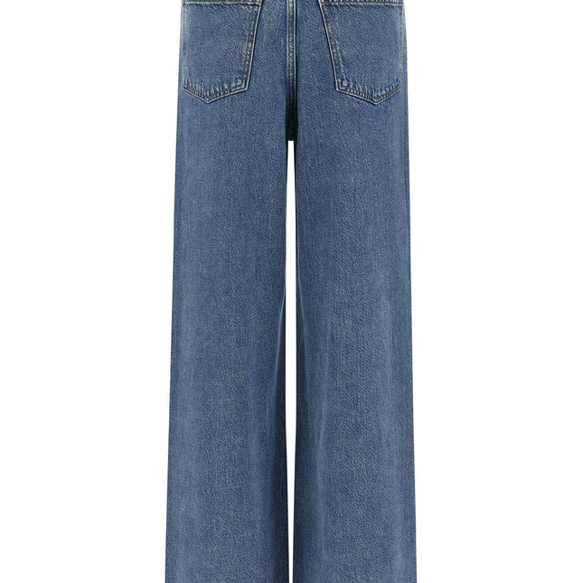 Theory Blue Cotton High-Waisted Jean