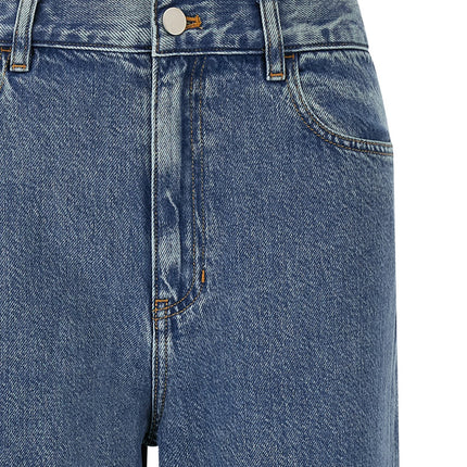 Theory Blue Cotton High-Waisted Jean
