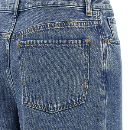 Theory Blue Cotton High-Waisted Jean