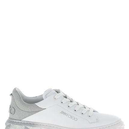 Jimmy Choo Silver Leather Chunky Sneakers