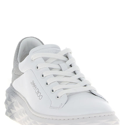 Jimmy Choo Silver Leather Chunky Sneakers