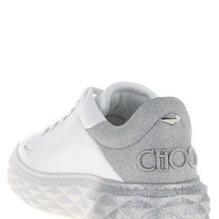 Jimmy Choo Silver Leather Chunky Sneakers