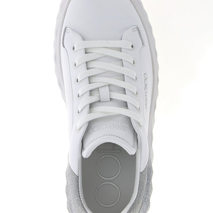 Jimmy Choo Silver Leather Chunky Sneakers