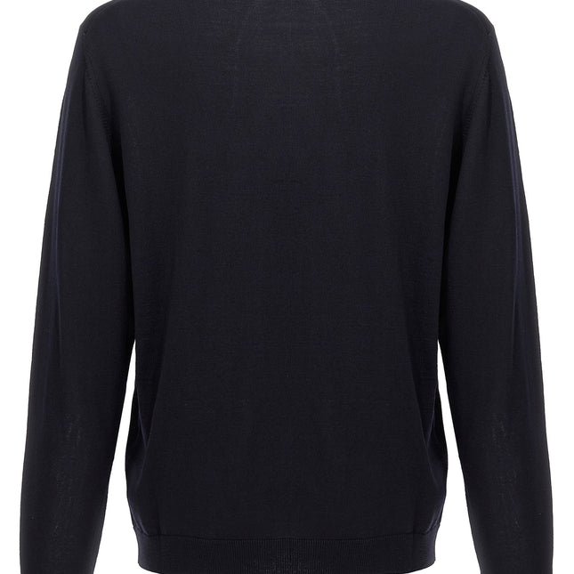 Roberto Collina Blue Merino Wool Cardigan