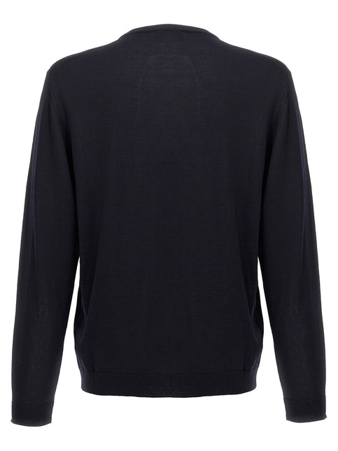Roberto Collina Blue Merino Wool Cardigan