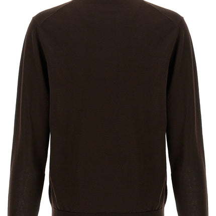 Roberto Collina Brown Merino Wool Cardigan