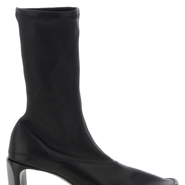 Jil Sander Black Lamb Leather Ankle Boots
