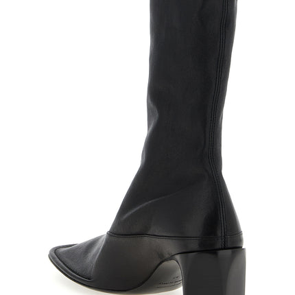 Jil Sander Black Lamb Leather Ankle Boots