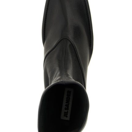 Jil Sander Black Lamb Leather Ankle Boots