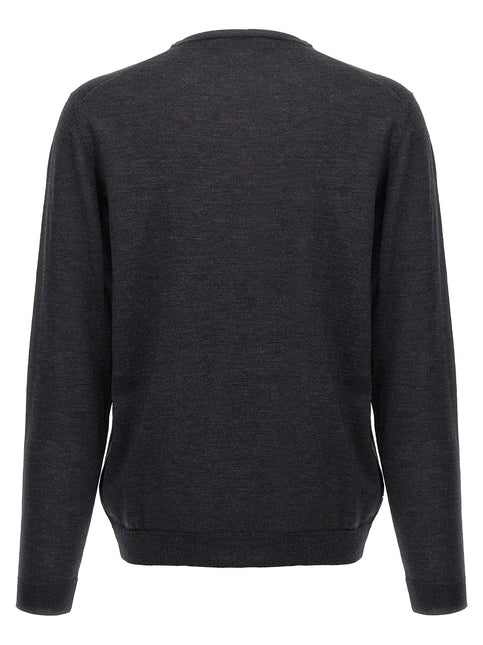 Roberto Collina Gray Merino Wool Cardigan