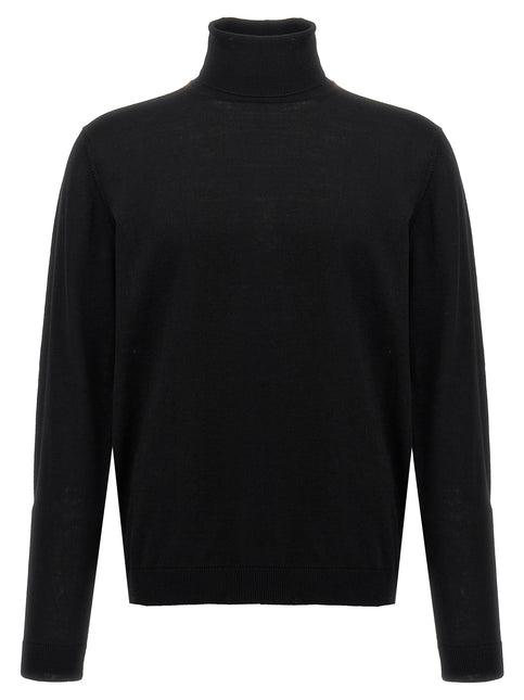 Roberto Collina Black Merino Wool Cardigan