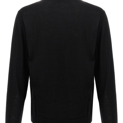 Roberto Collina Black Merino Wool Cardigan