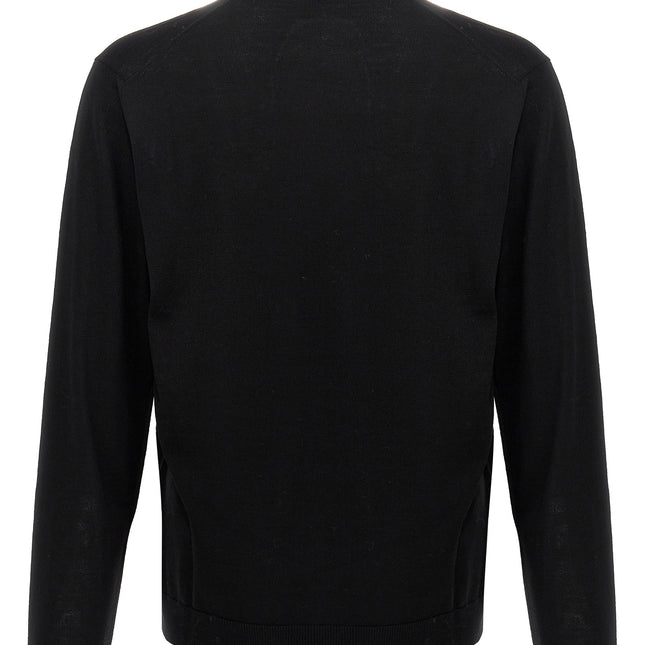 Roberto Collina Black Merino Wool Cardigan