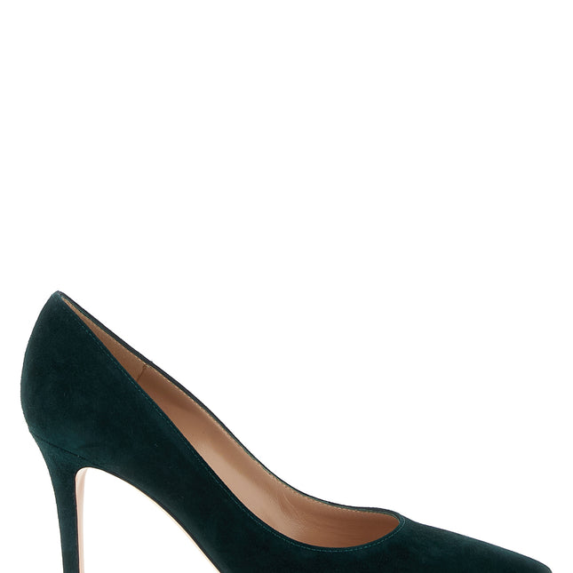 Gianvito Rossi Bicolor Suede Leather High Heel Pumps