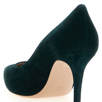 Gianvito Rossi Bicolor Suede Leather High Heel Pumps