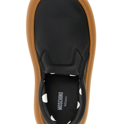 Moschino Black Leather Chunky Sneakers