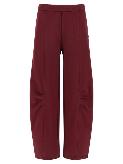 ROTATE BIRGER CHRISTENSEN Bordeaux Cotton Joggers (Workout Pants)