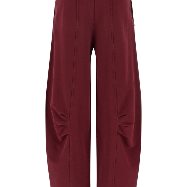 ROTATE BIRGER CHRISTENSEN Bordeaux Cotton Joggers (Workout Pants)