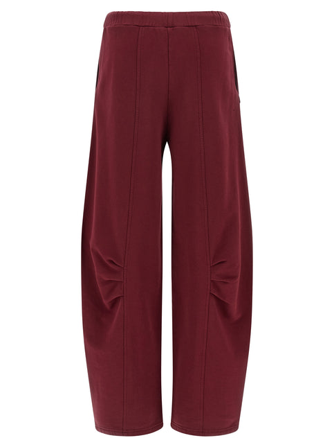 ROTATE BIRGER CHRISTENSEN Bordeaux Cotton Joggers (Workout Pants)