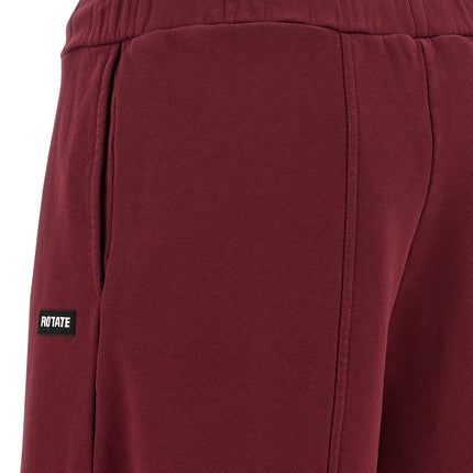 ROTATE BIRGER CHRISTENSEN Bordeaux Cotton Joggers (Workout Pants)