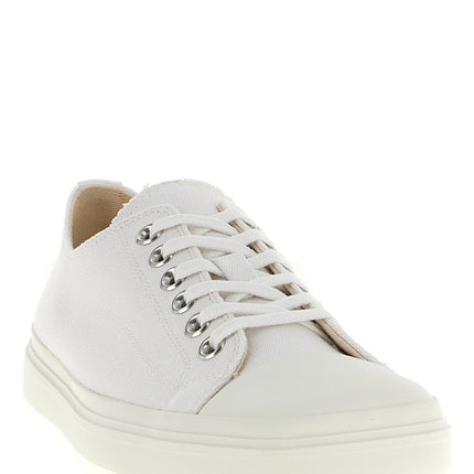 Moschino White Cotton Low Top Sneakers