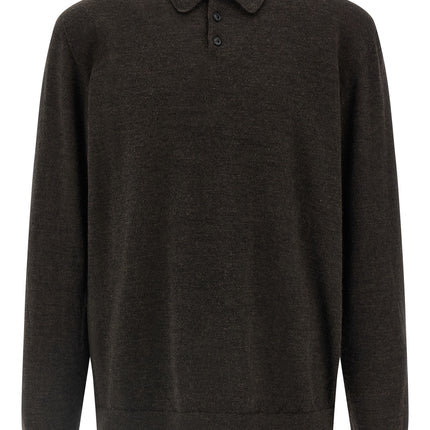 Maison Margiela Brown Wool Polo Shirt