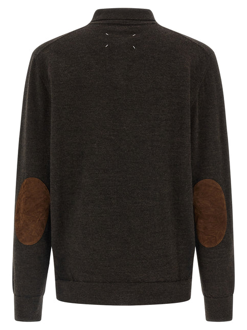 Maison Margiela Brown Wool Polo Shirt