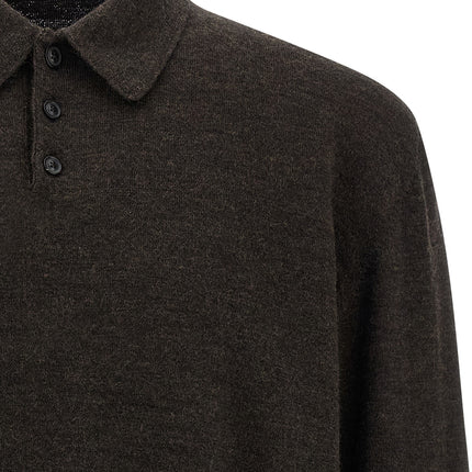 Maison Margiela Brown Wool Polo Shirt