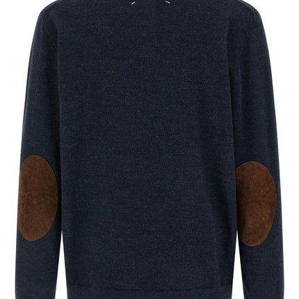 Maison Margiela Blue Wool Polo Shirt