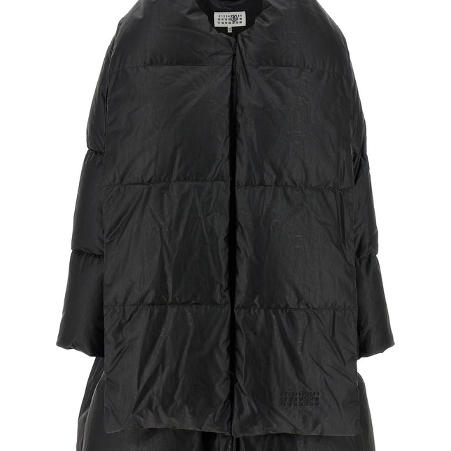 MM6 Maison Margiela Black Viscose Coat