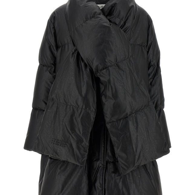 MM6 Maison Margiela Black Viscose Coat