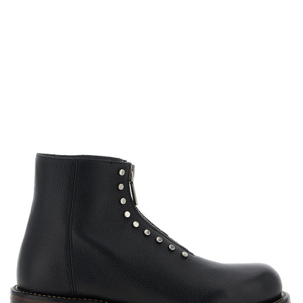 Alexander McQueen Black Calfskin Ankle Boots