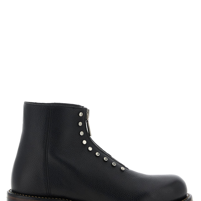 Alexander McQueen Black Calfskin Ankle Boots