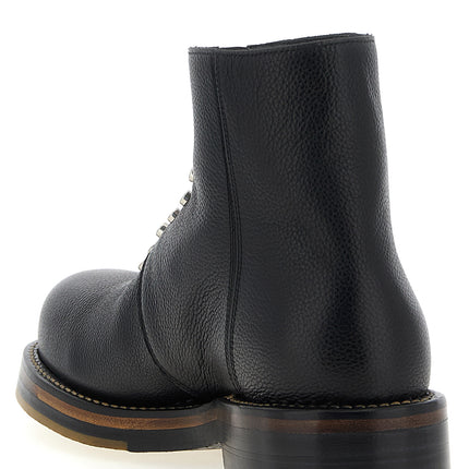 Alexander McQueen Black Calfskin Ankle Boots