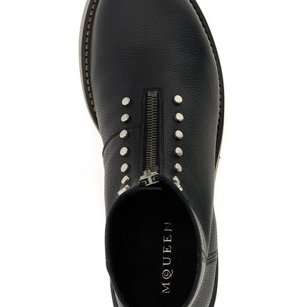 Alexander McQueen Black Calfskin Ankle Boots