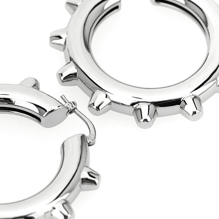 Jil Sander Silver Brass Earrings