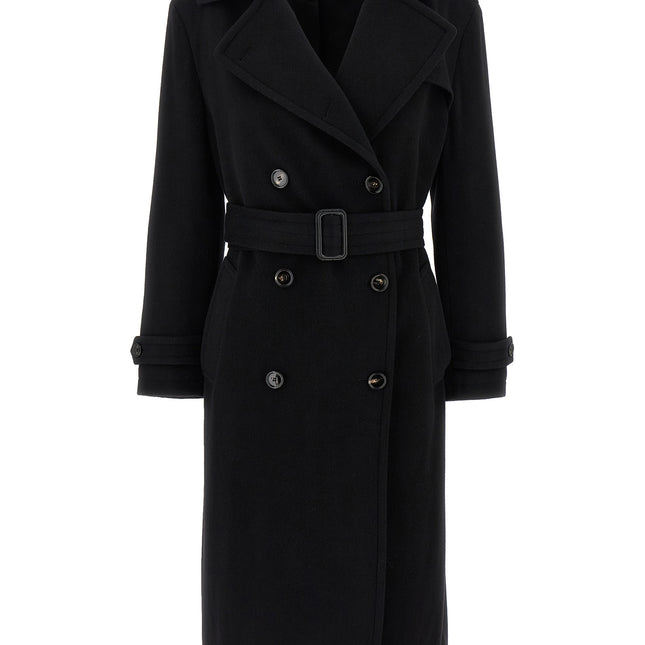 Tagliatore Black Virgin Wool Coat