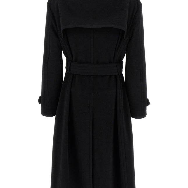 Tagliatore Black Virgin Wool Coat