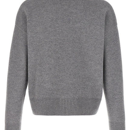 Ami Paris Gray Wool Cardigan