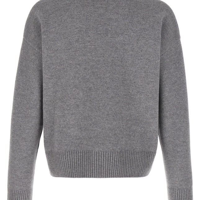 Ami Paris Gray Wool Cardigan
