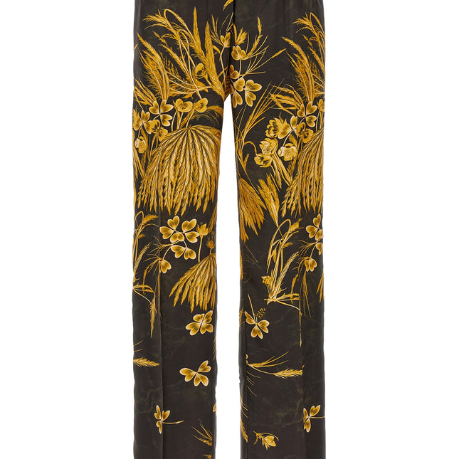 F.R.S. - FOR RESTLESS SLEEPERS Multicolor Silk Casual Pants